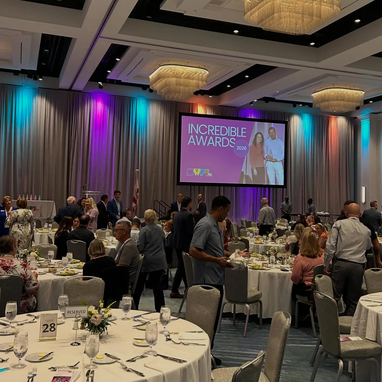The INCredible Awards 2026 luncheon ballroom at the Hyatt Regency Coconut Point