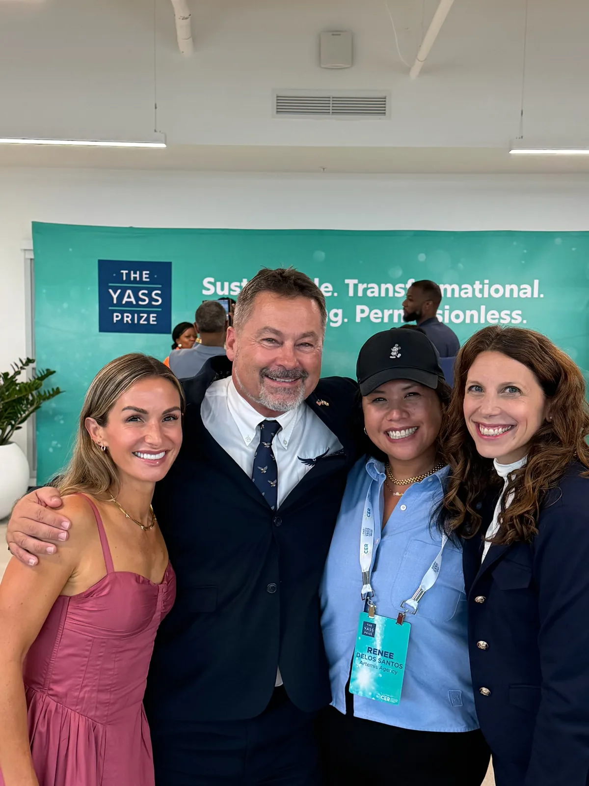Freedom with fellow Yass Prize alumni at the Miami accelerator on Thursday, September 17